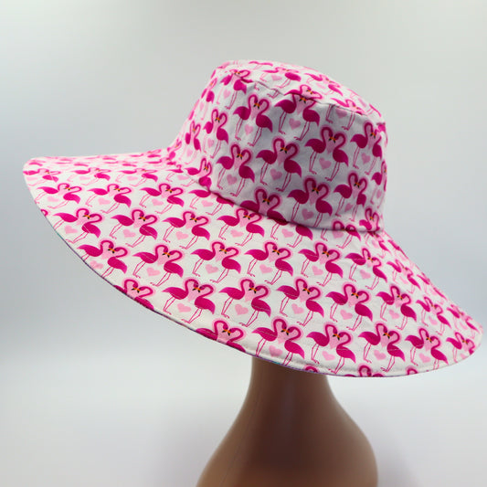 Wide Brim Reversible Sun Hat, Ladies / Girls sizes avail