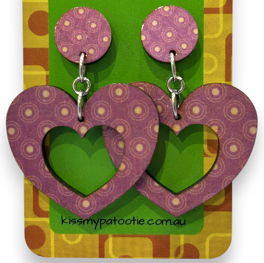 Retro wooden earrings