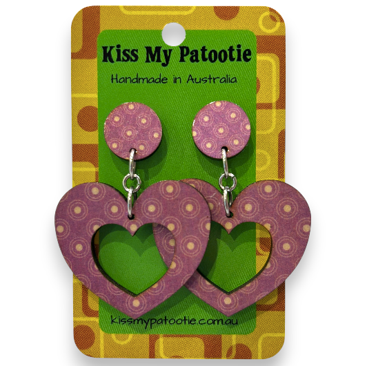 Retro wooden earrings