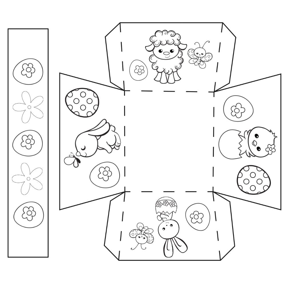 5 x Easter egg baskets - printable Easter craft