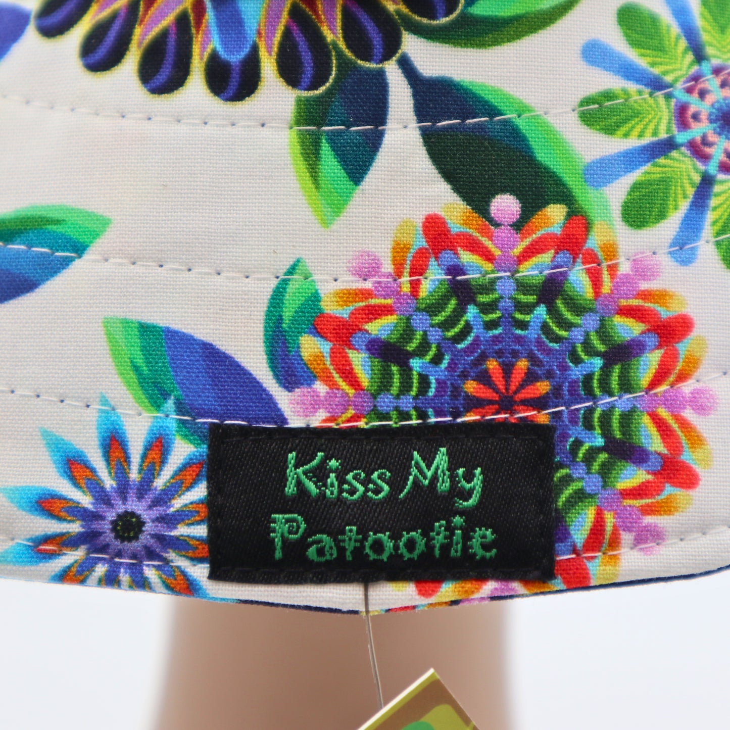 Baby / Kids Reversible Bucket Hat - retro psychedelic flowers