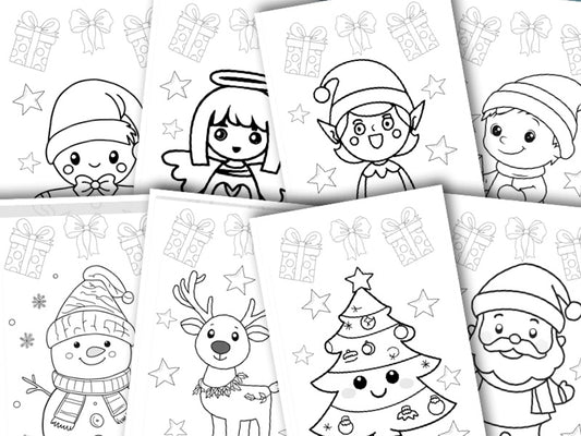 8 Printable colouring in pages - Christmas