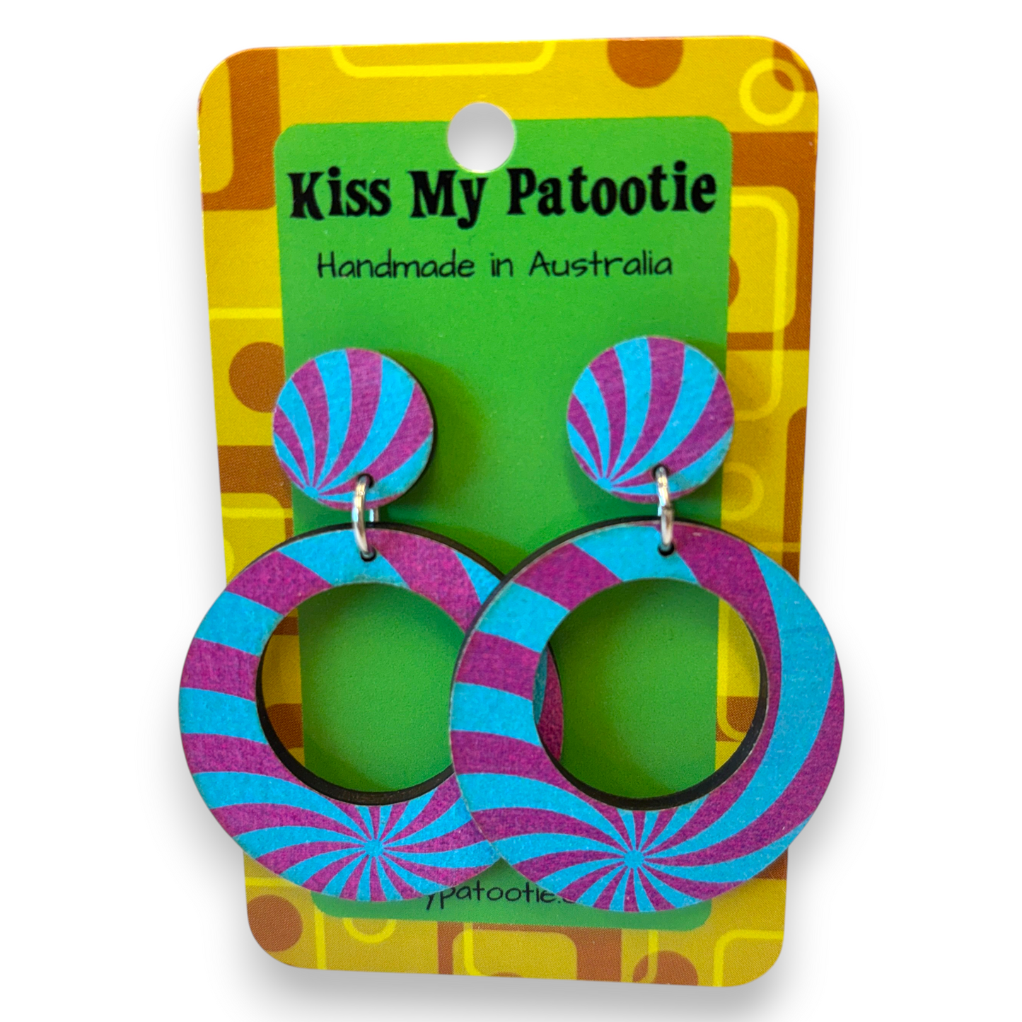 Retro wooden earrings