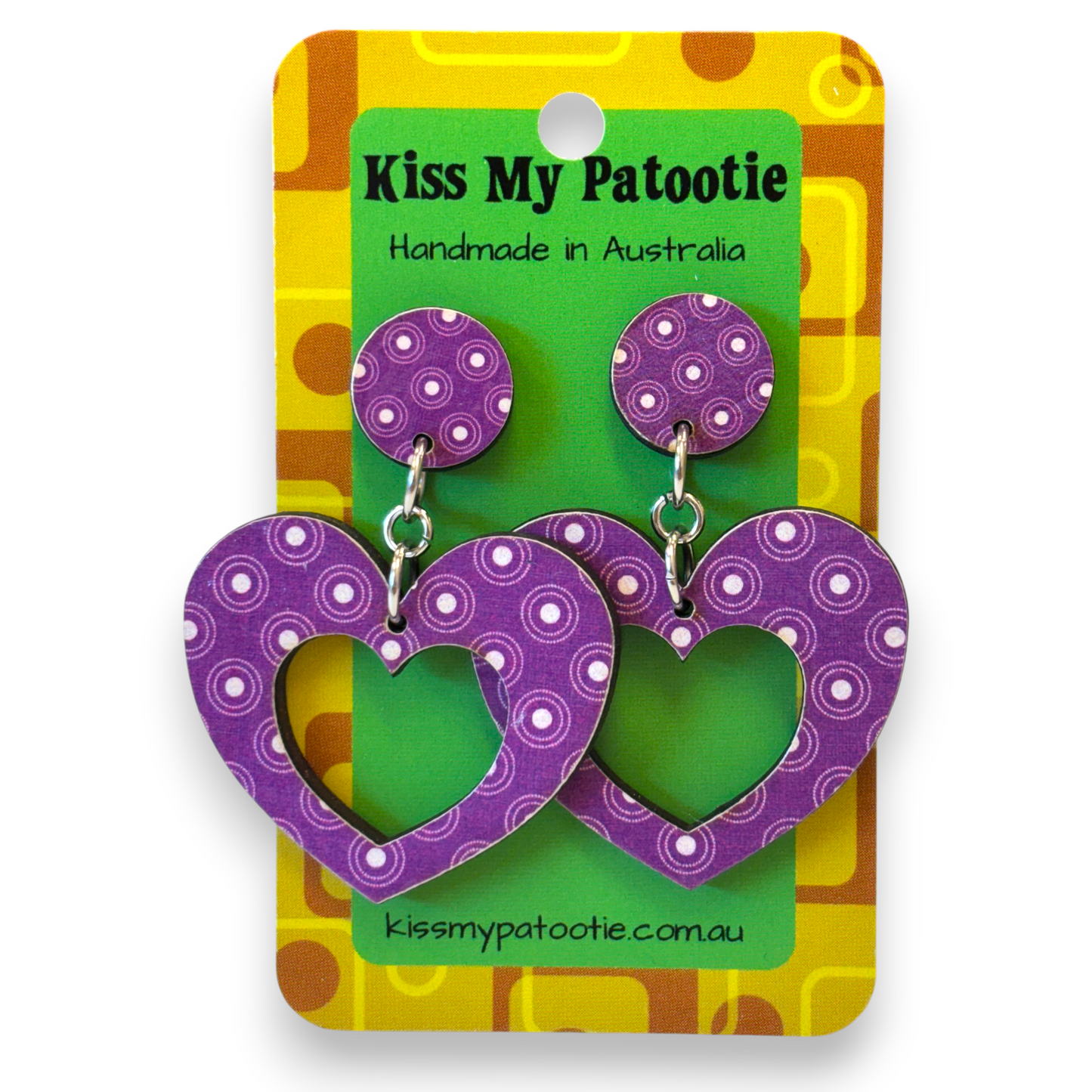 Retro wooden earrings