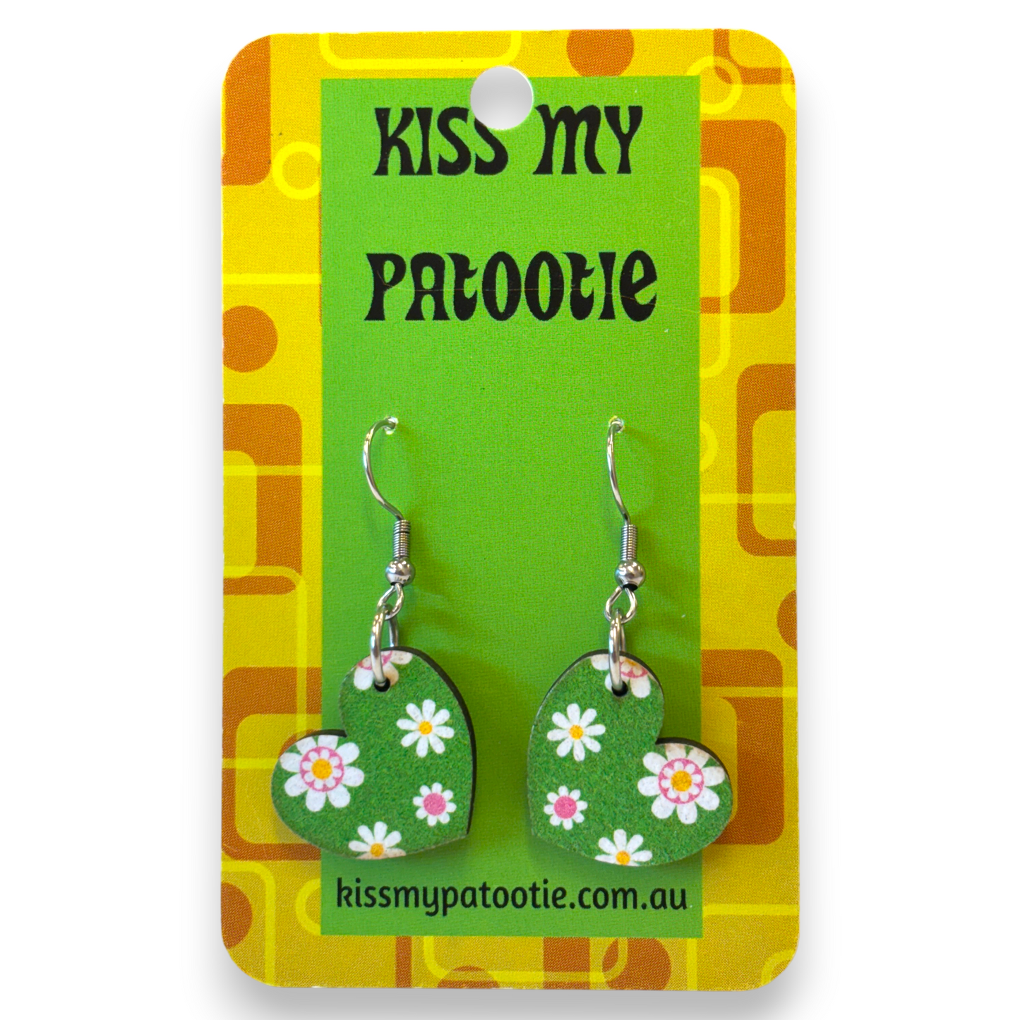 Retro wooden earrings