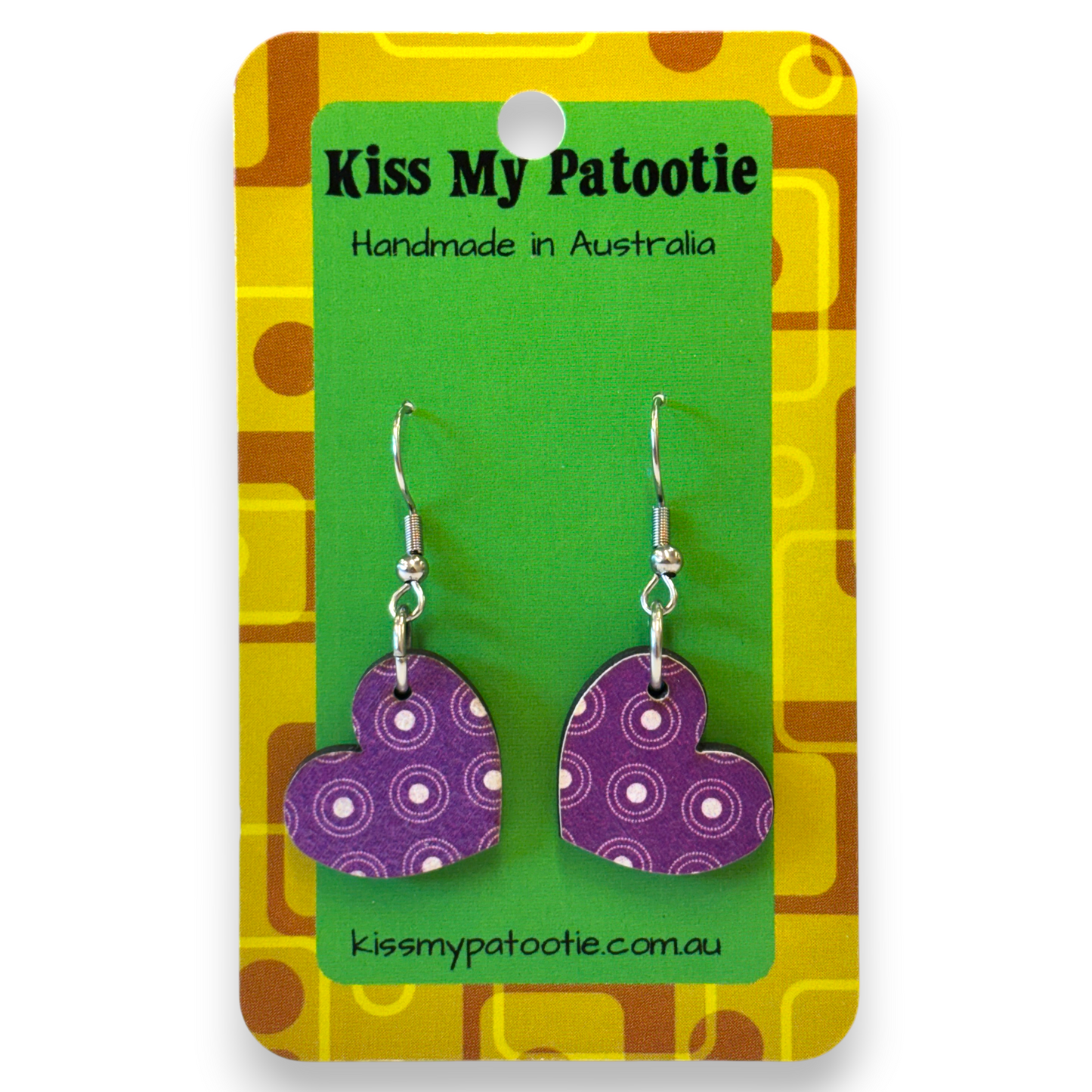 Retro wooden earrings