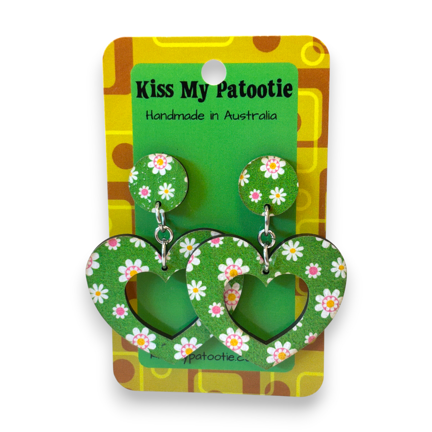 Retro wooden earrings