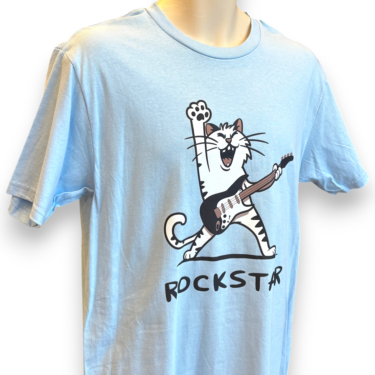 Men's Rockstar Cat T-Shirt – Funny Cat Graphic Tee