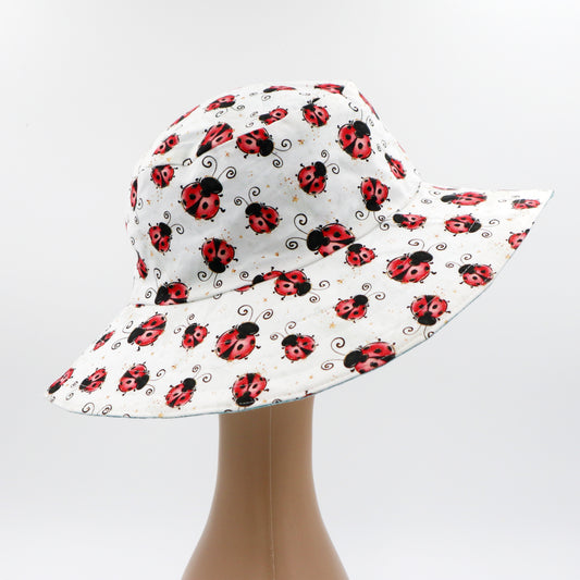 Reversible Sun Hat - Ladies & Girls sizes - ladybug