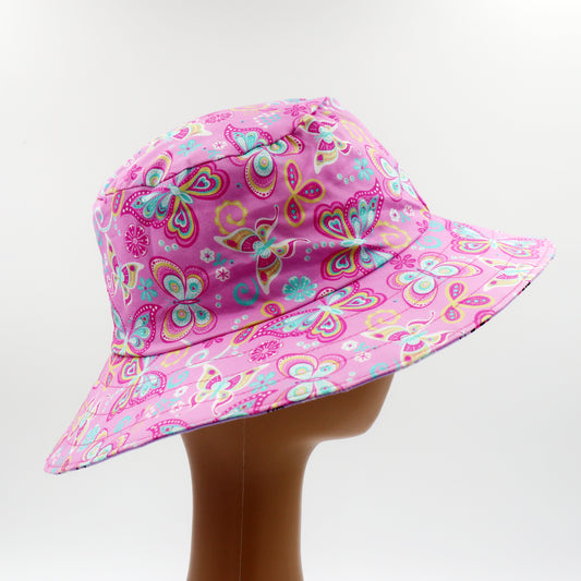Reversible Sun Hat - Ladies & Girls sizes - butterfly, ladybug