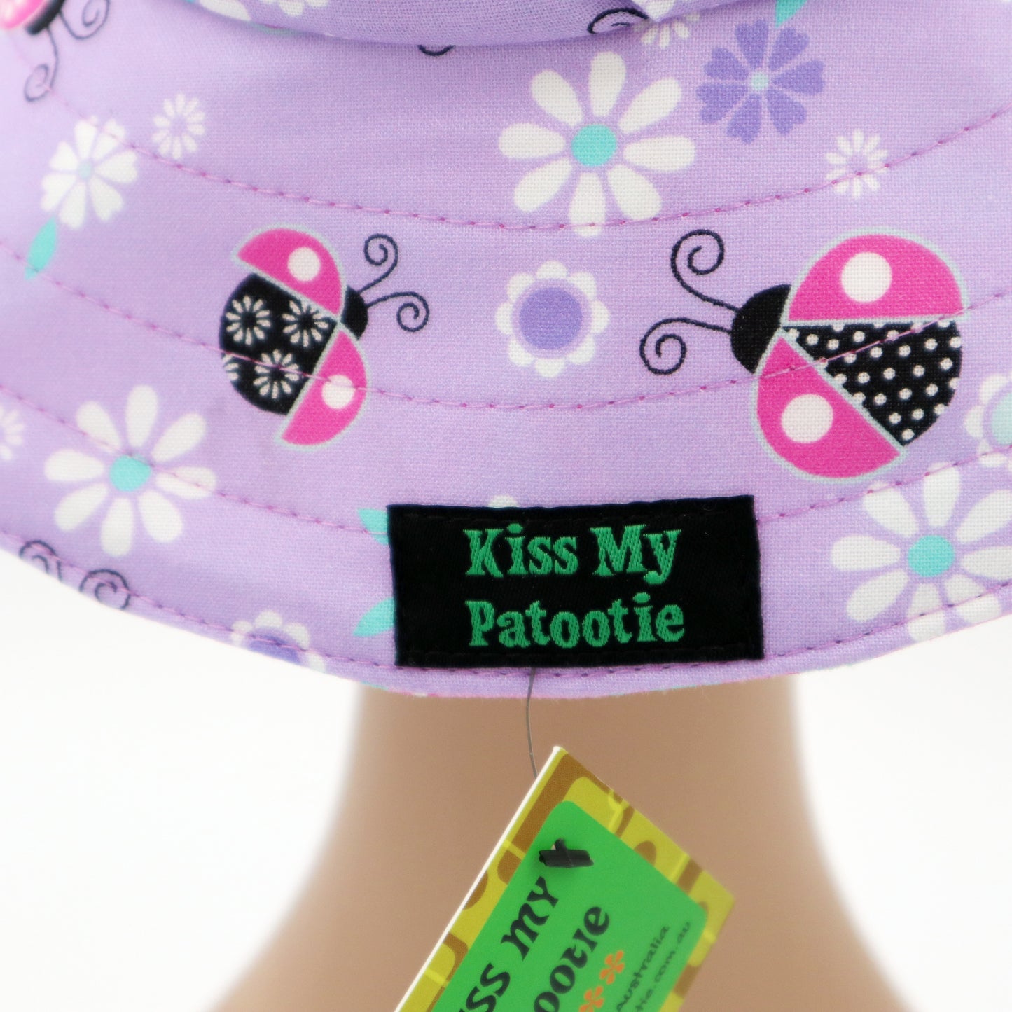 Baby / Kids Reversible Bucket Hat - butterfly, ladybug