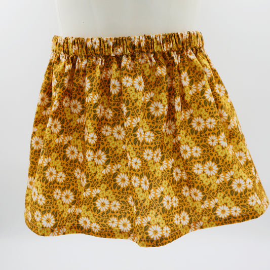 Girls aline skirt - sizes 000 to 6 - retro daisy