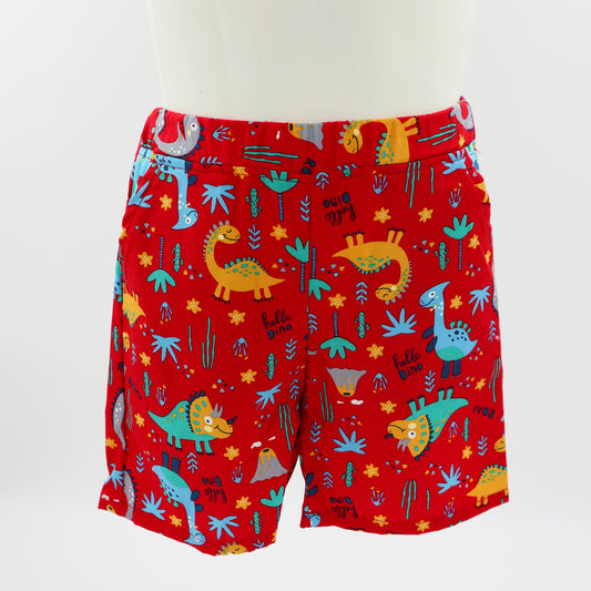 Kids shorts with pockets - sizes 000 to 6 - dinosaurs