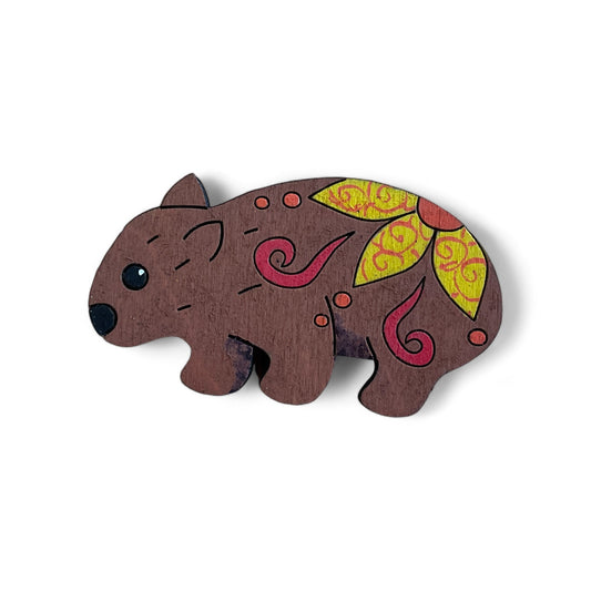 Australian animal brooch / pin - Wombat