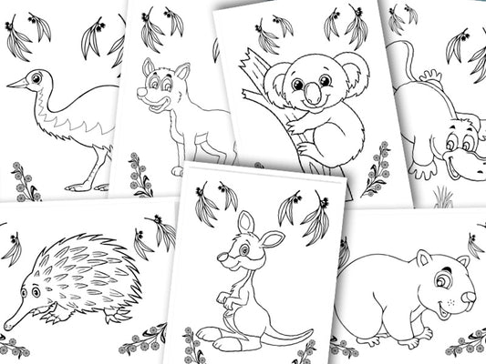 7 Printable colouring in pages - Australian animals