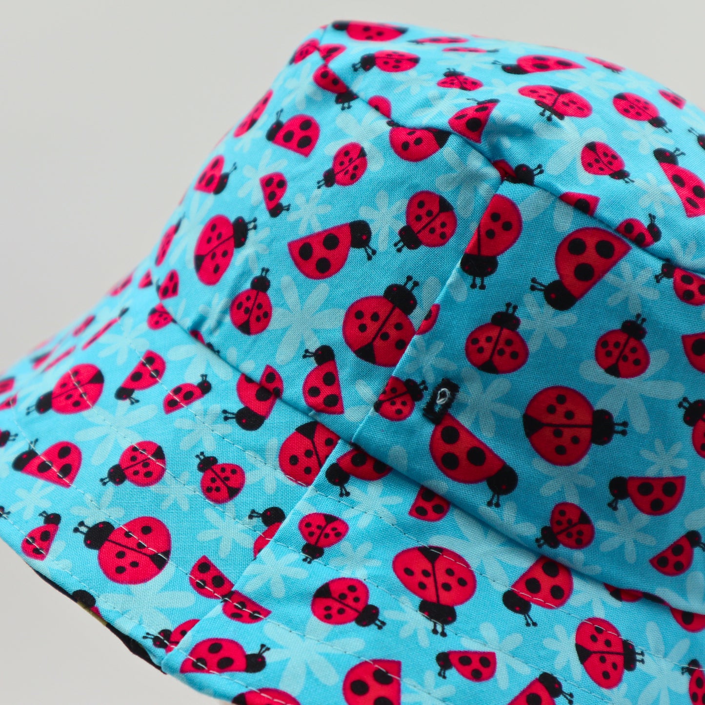 Baby / Kids Reversible Bucket Hat - cherry, ladybug