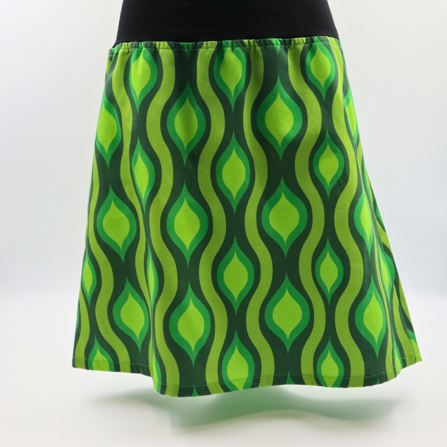 Ladies A Line Skirt - retro geometric hourglass - ladies sizes 8 - 24