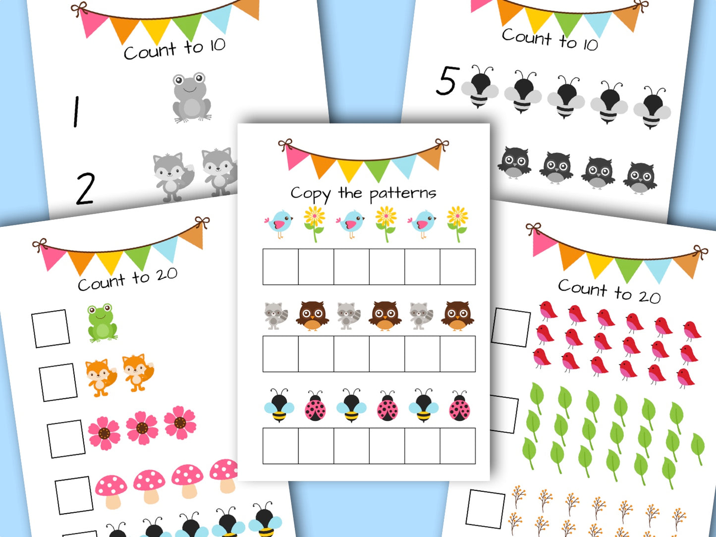 61 pages - Woodland Animal Busy Book - printable, educational activity book