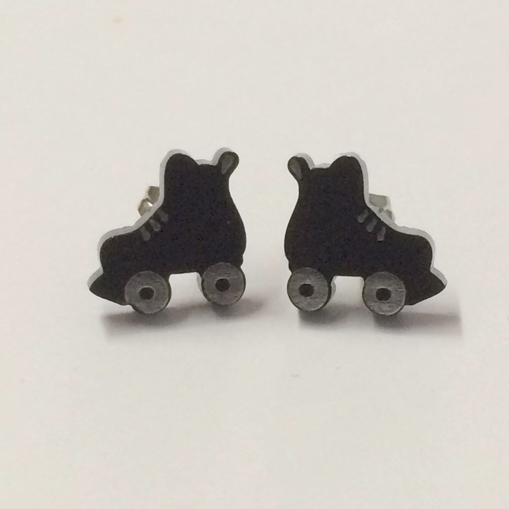 Retro Roller Skates Laser Cut Earrings / Studs