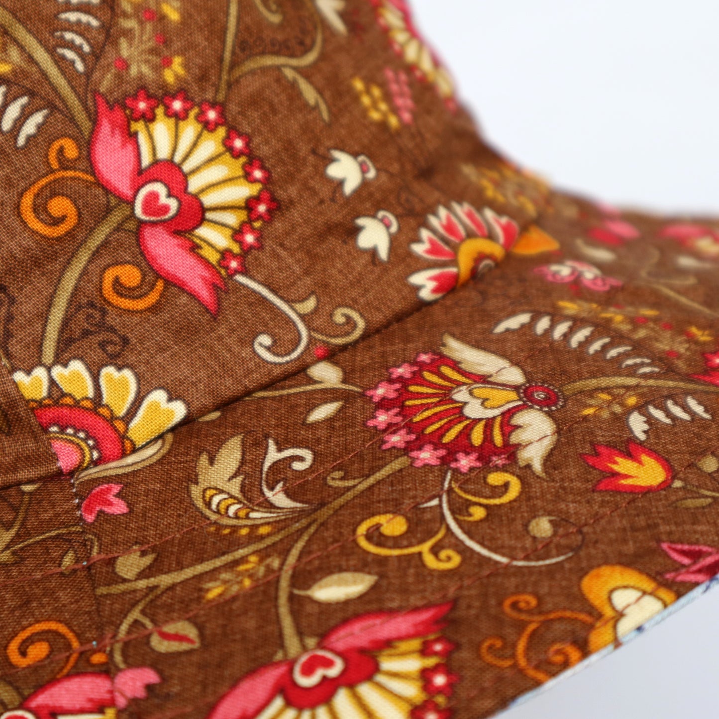 Reversible Sun Hat - Ladies & Girls sizes - brown floral