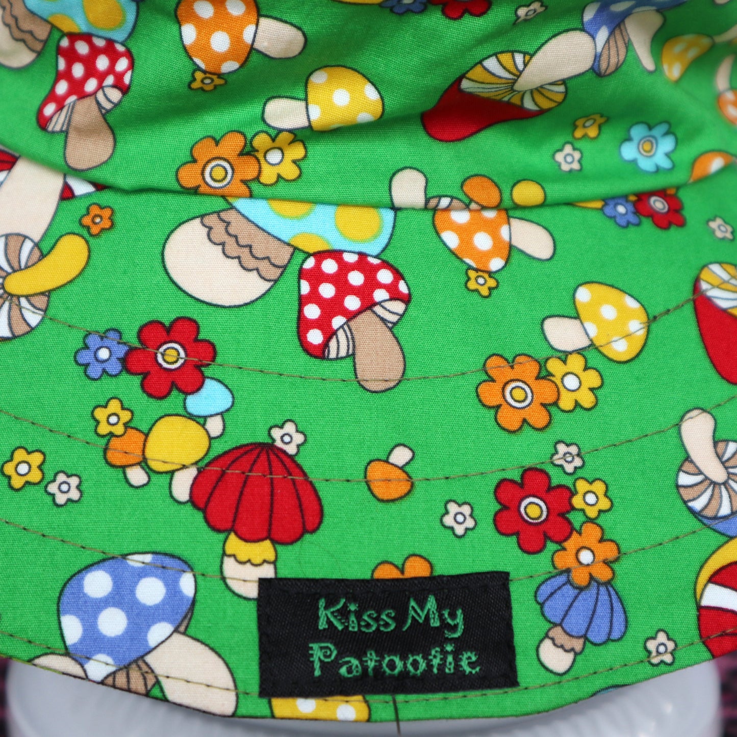 Reversible Sun Hat - Ladies & Girls sizes - mushrooms, paisley