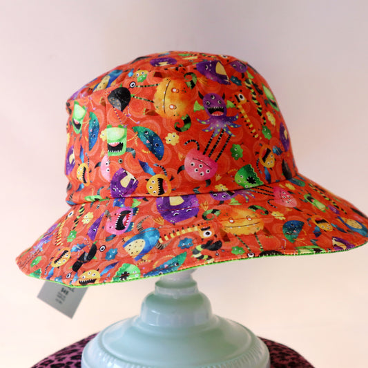 Teen / Mens Reversible Bucket Hat - monster