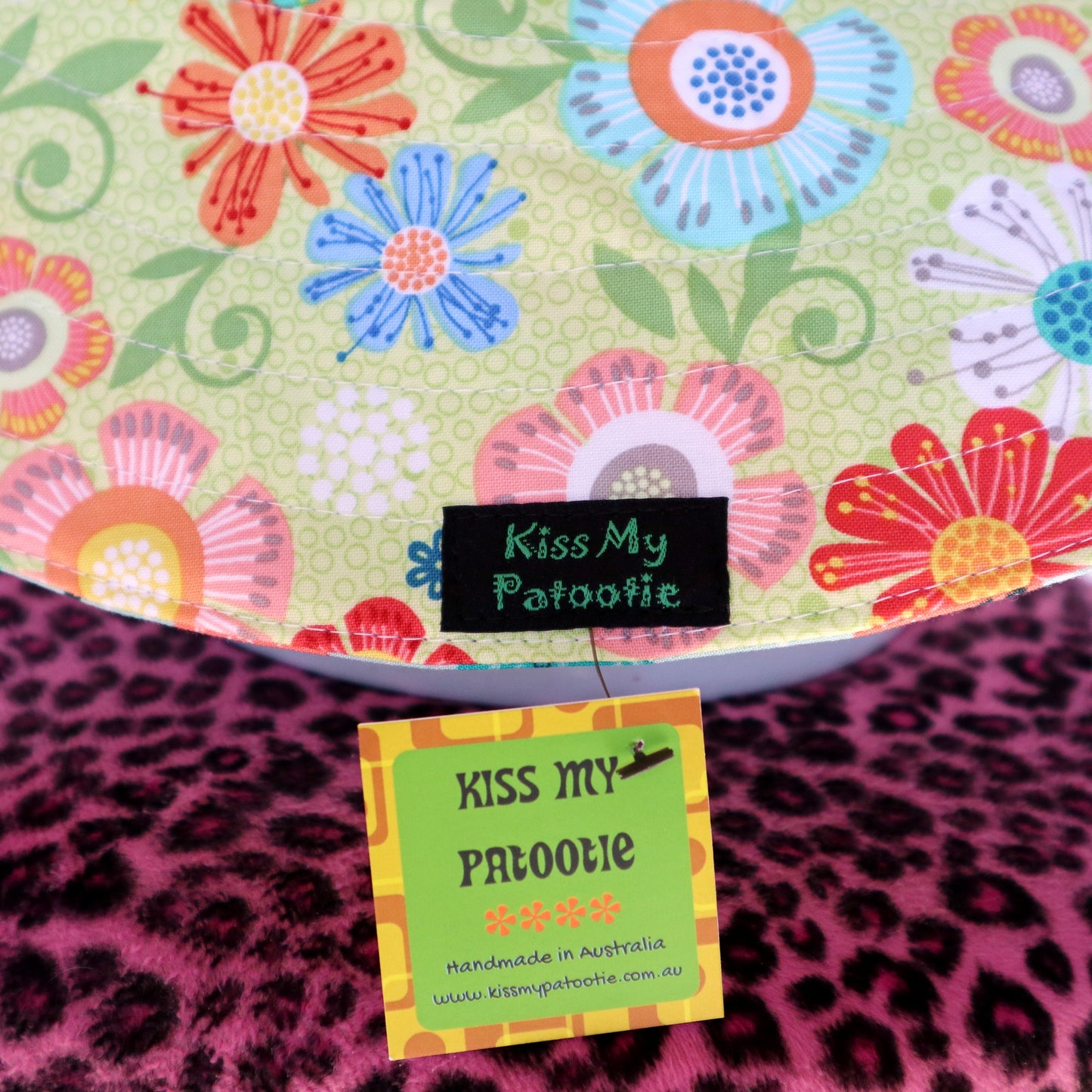 Wide Brim Reversible Sun Hat - floral / woodland trees