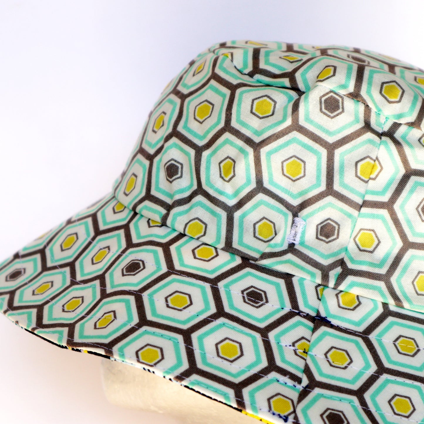 Blue Woodland Fox Reversible Bucket Hat - kids sizes 3 mths - 6 yrs