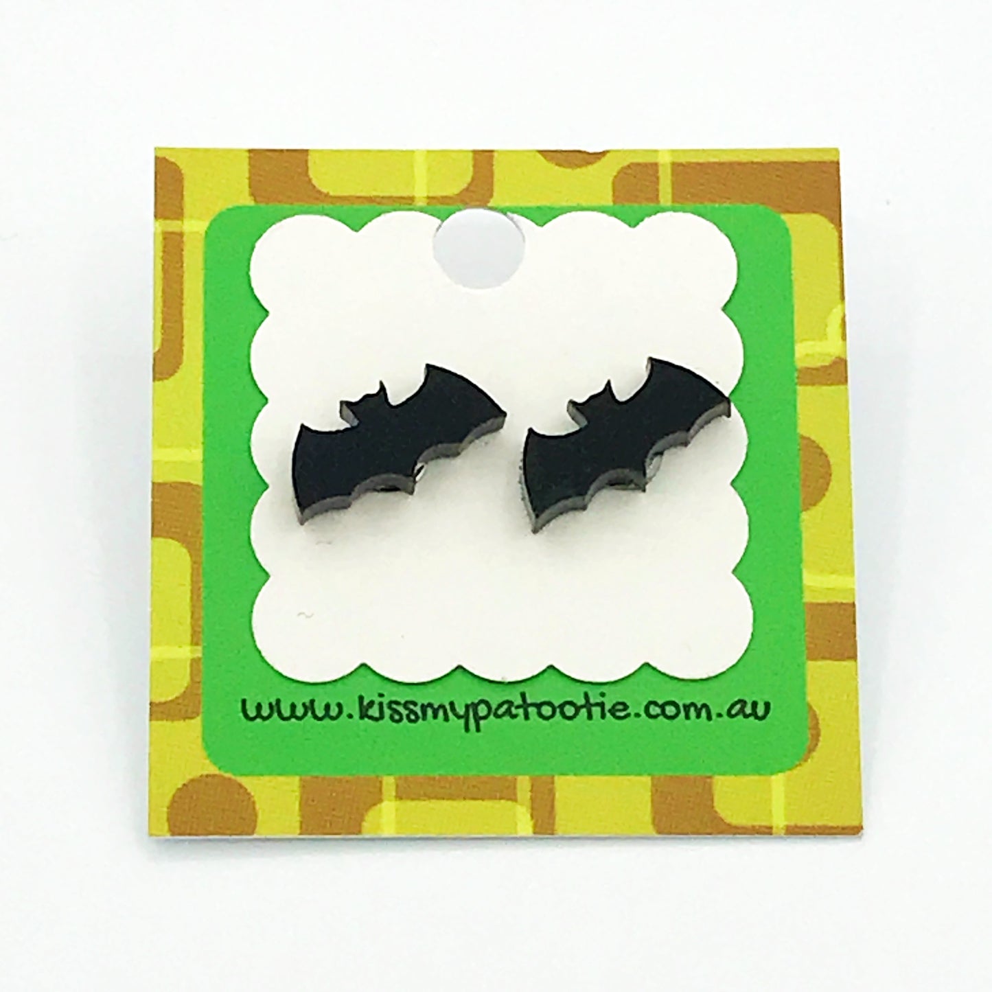 Bat laser cut acrylic earrings - flying fox