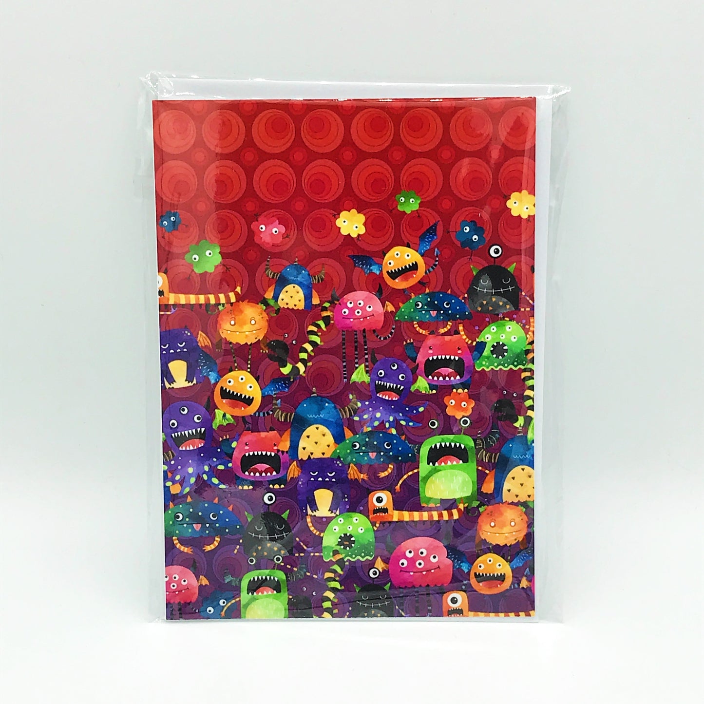 Kids birthday / greeting card - monster mania, gift card