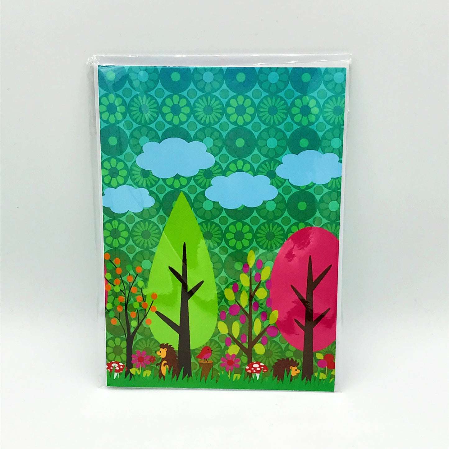Kids birthday / greeting card - woodland animals, gift card