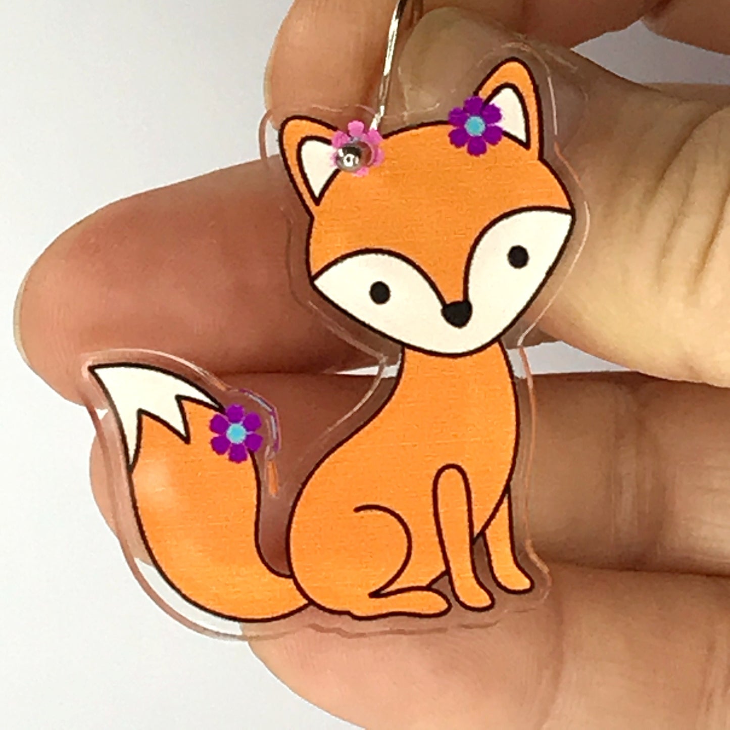 woodland fox earrings - 100% recycled acrylic