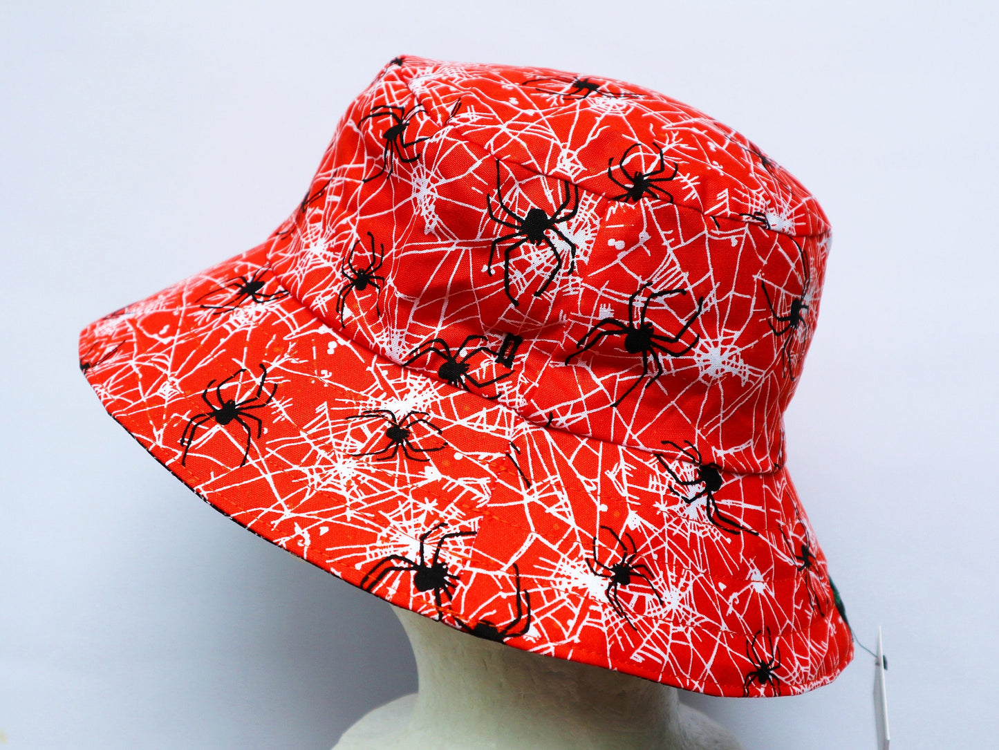 Baby / Kids Reversible Bucket Hat - spider web