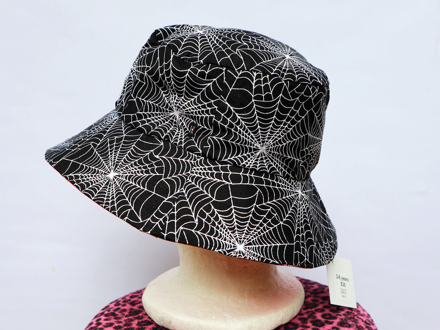 Baby / Kids Reversible Bucket Hat - spider web