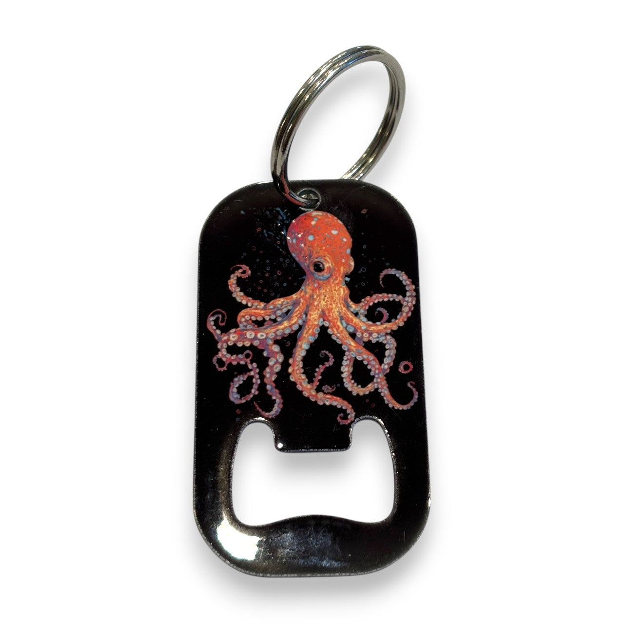 Printed Bottle Opener Keyring - octopus