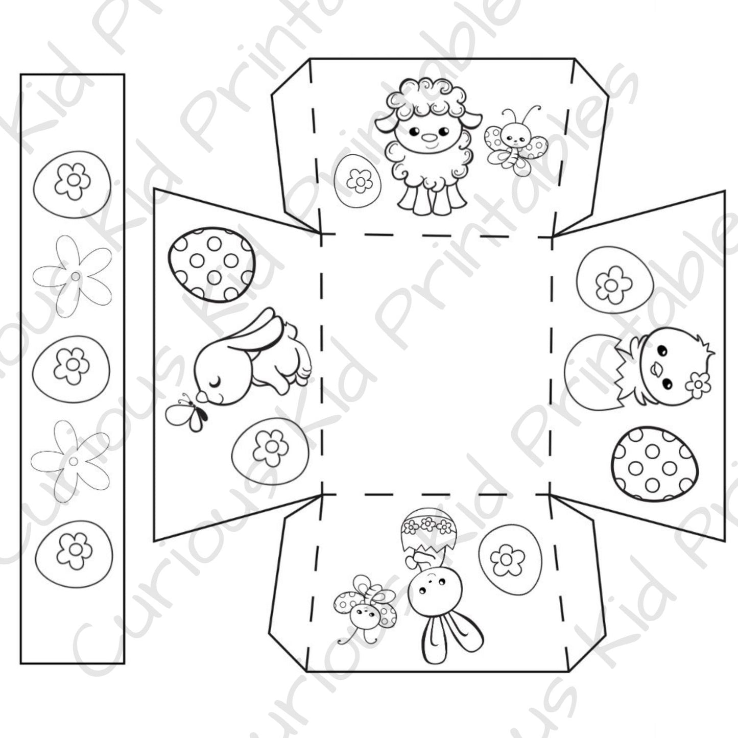 5 x Easter egg baskets - printable Easter craft