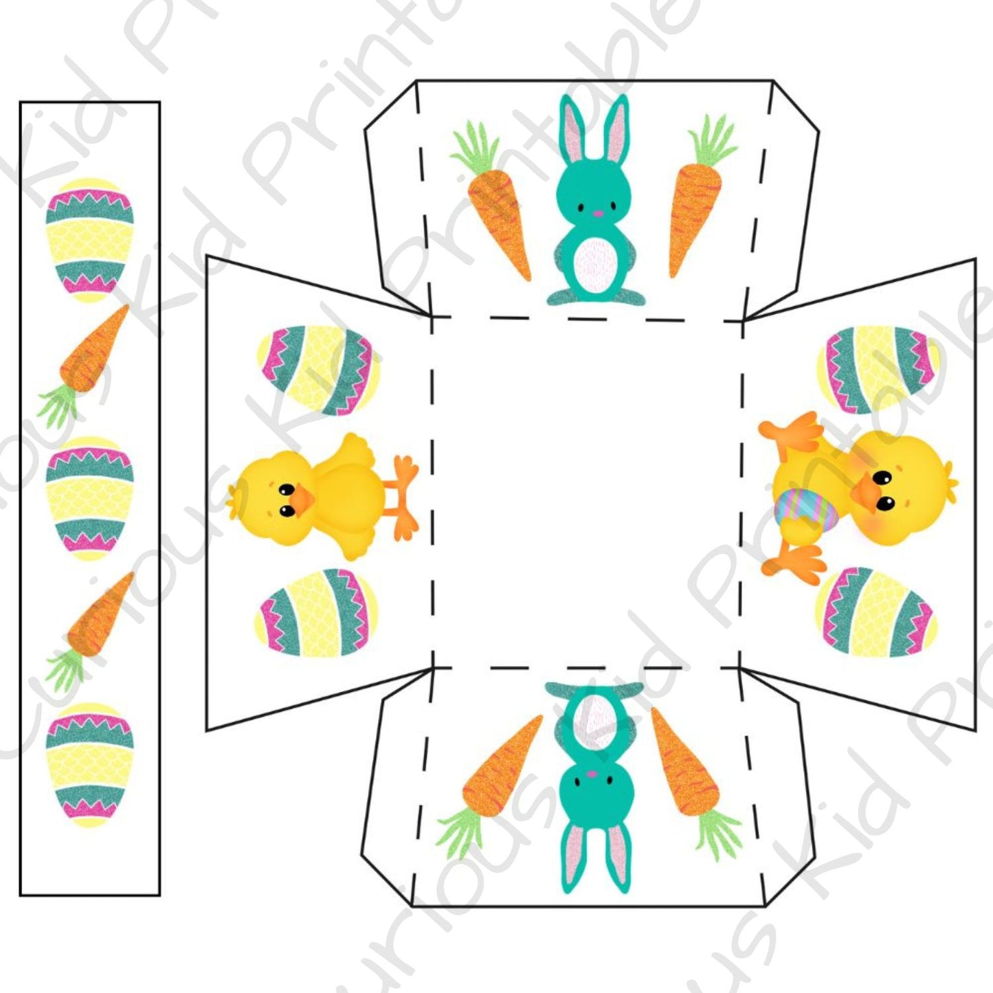 5 x Easter egg baskets - printable Easter craft