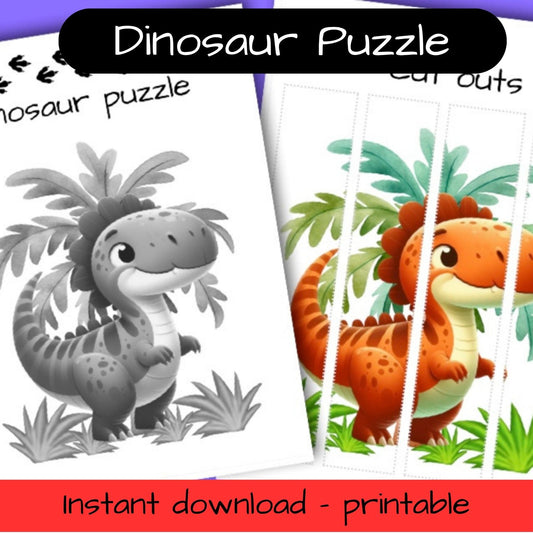 Printable Dinosaur activity sheets - puzzle