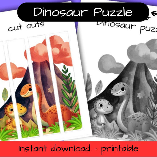 Printable Dinosaur activity sheets - puzzle