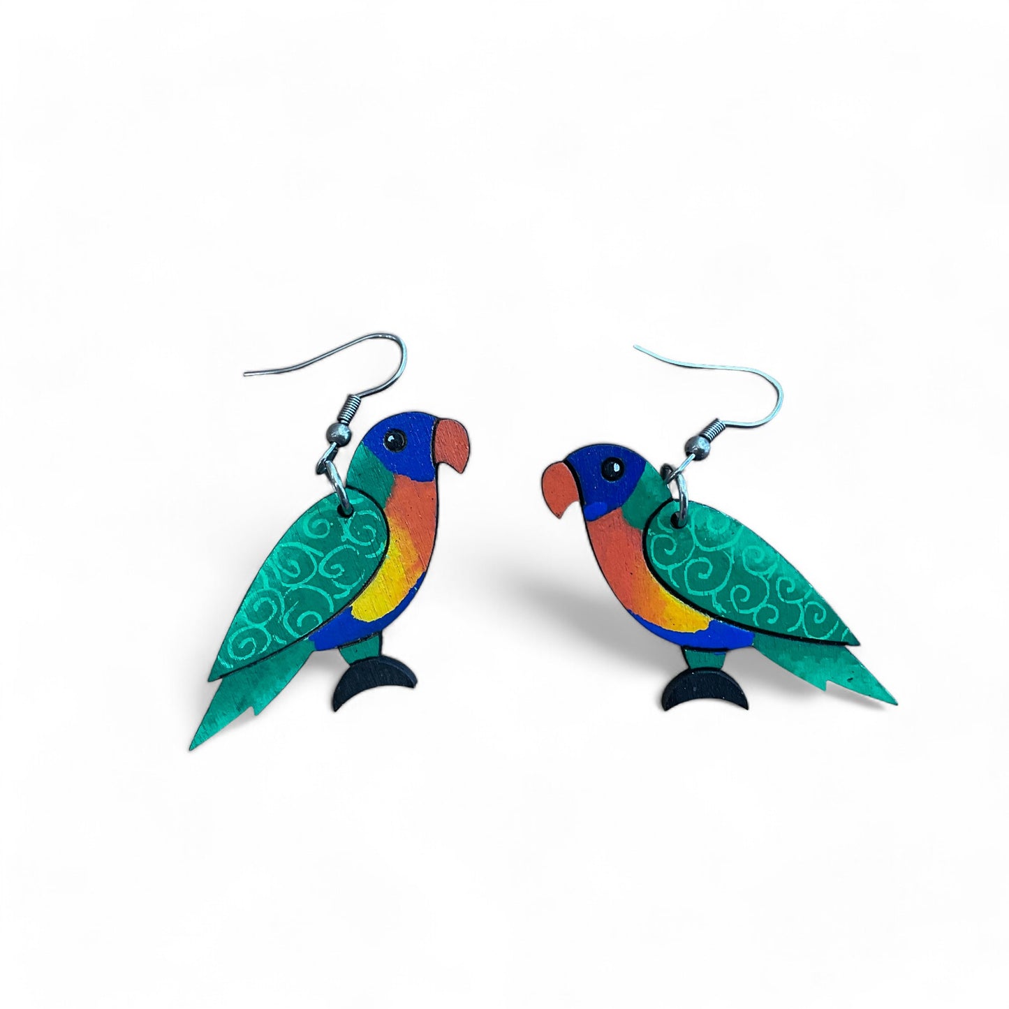 Wooden Bird Earring Blanks for DIY Jewellery Making, dangles - 10pc Laser Cut Pieces