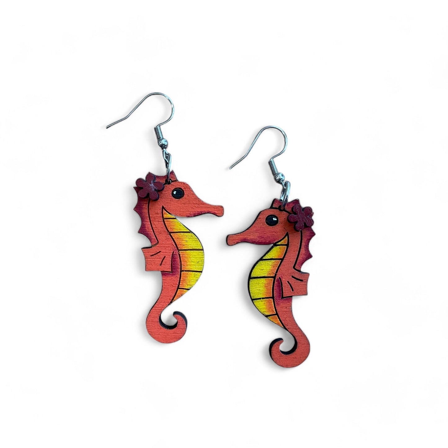 Wooden Animal Earring Blanks for DIY Jewellery Making, dangles - 10pc Laser Cut Pieces