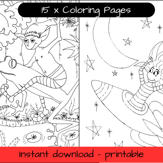 15 Printable colouring in pages - Pixies, elves and fairies