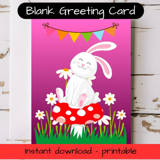 Woodland Animal Greeting card with envelope - printable