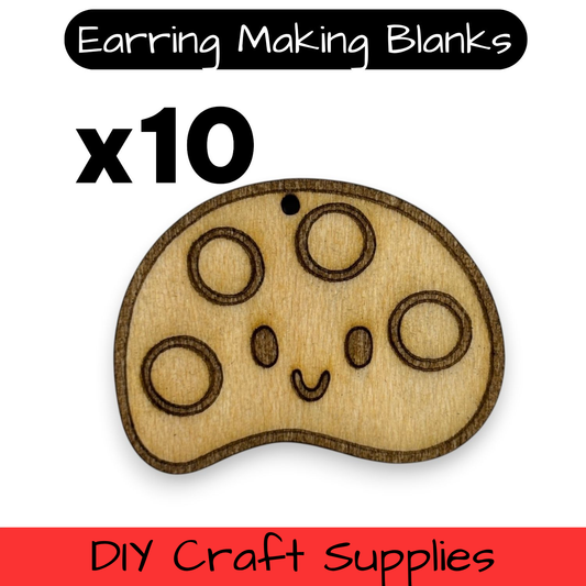 Wooden Teacher Earring Blanks for DIY Jewellery Making, dangles - 10pc Laser Cut Pieces