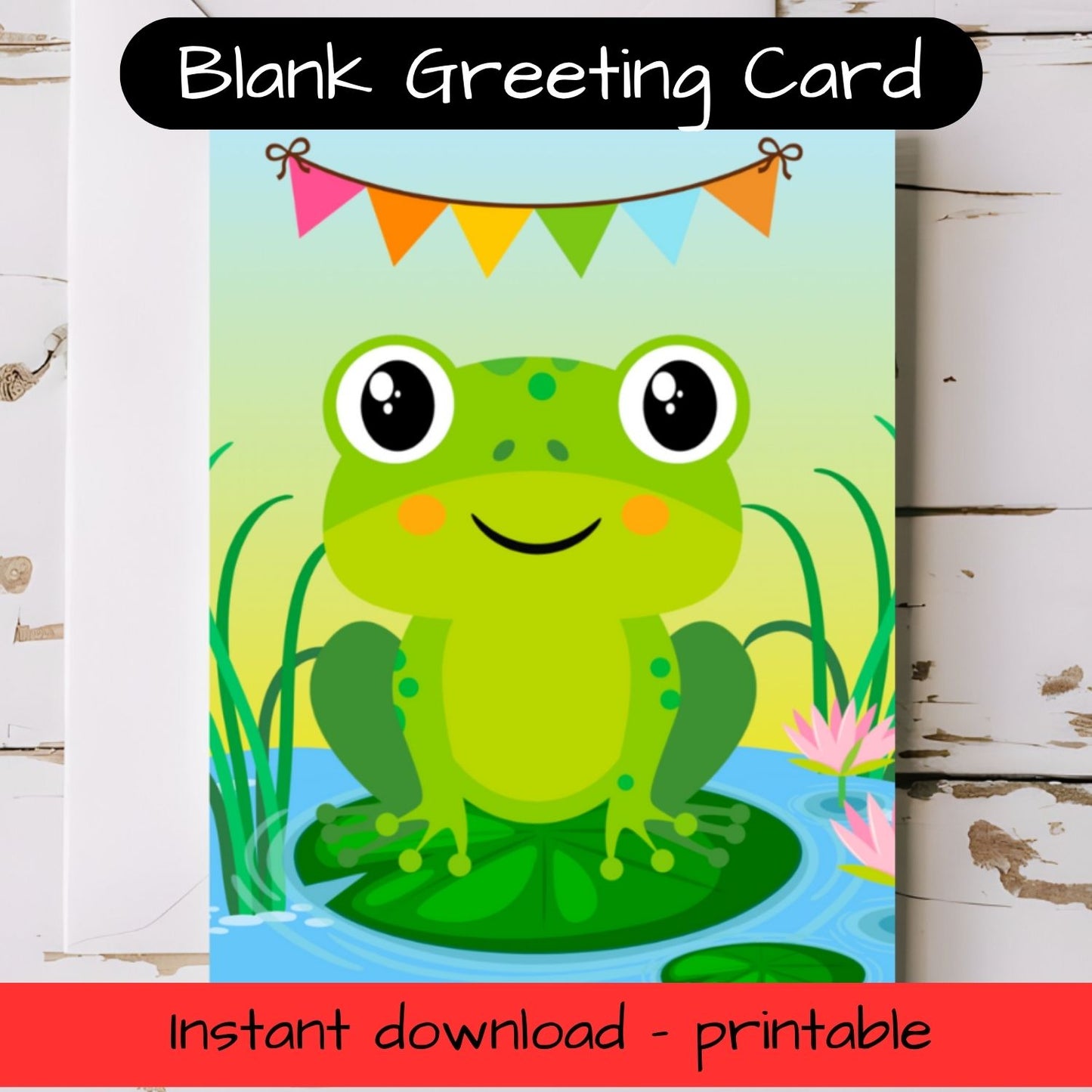 Woodland Animal Greeting card with envelope - printable