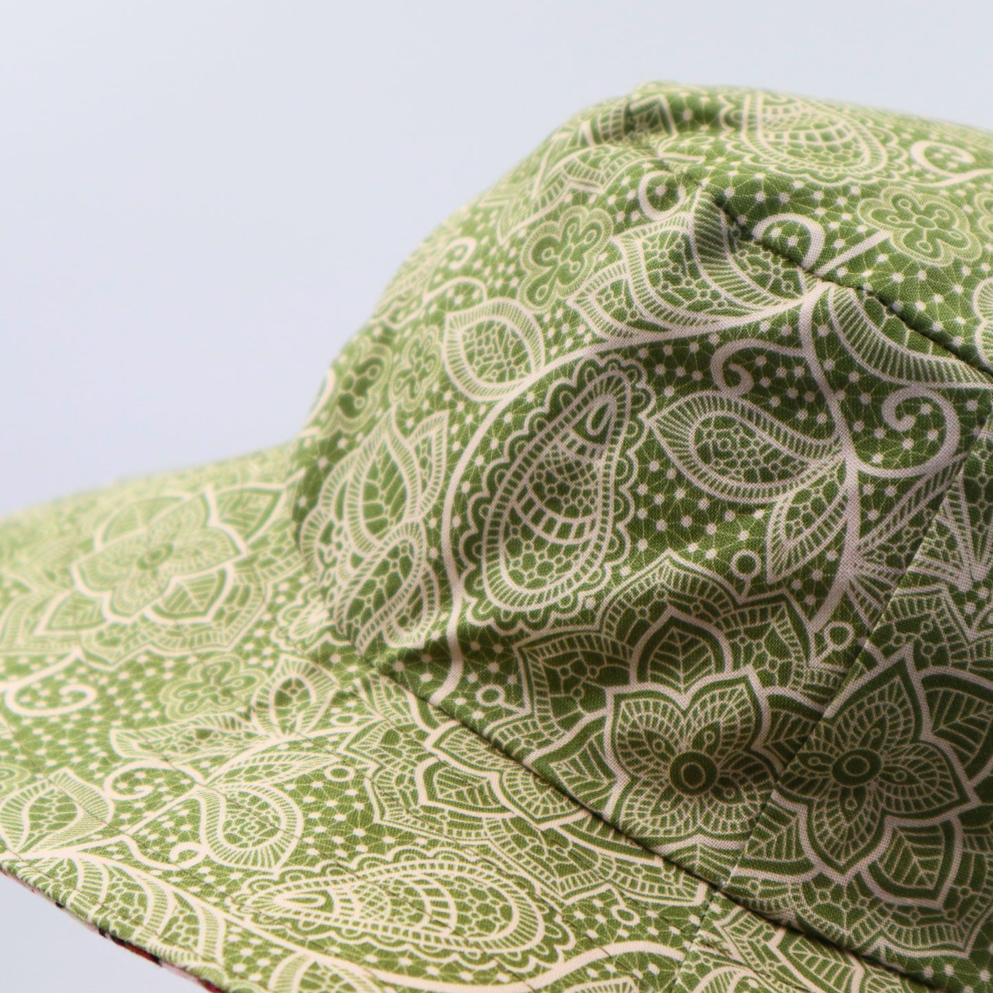 Reversible Sun Hat - Ladies & Girls sizes - green / pink floral
