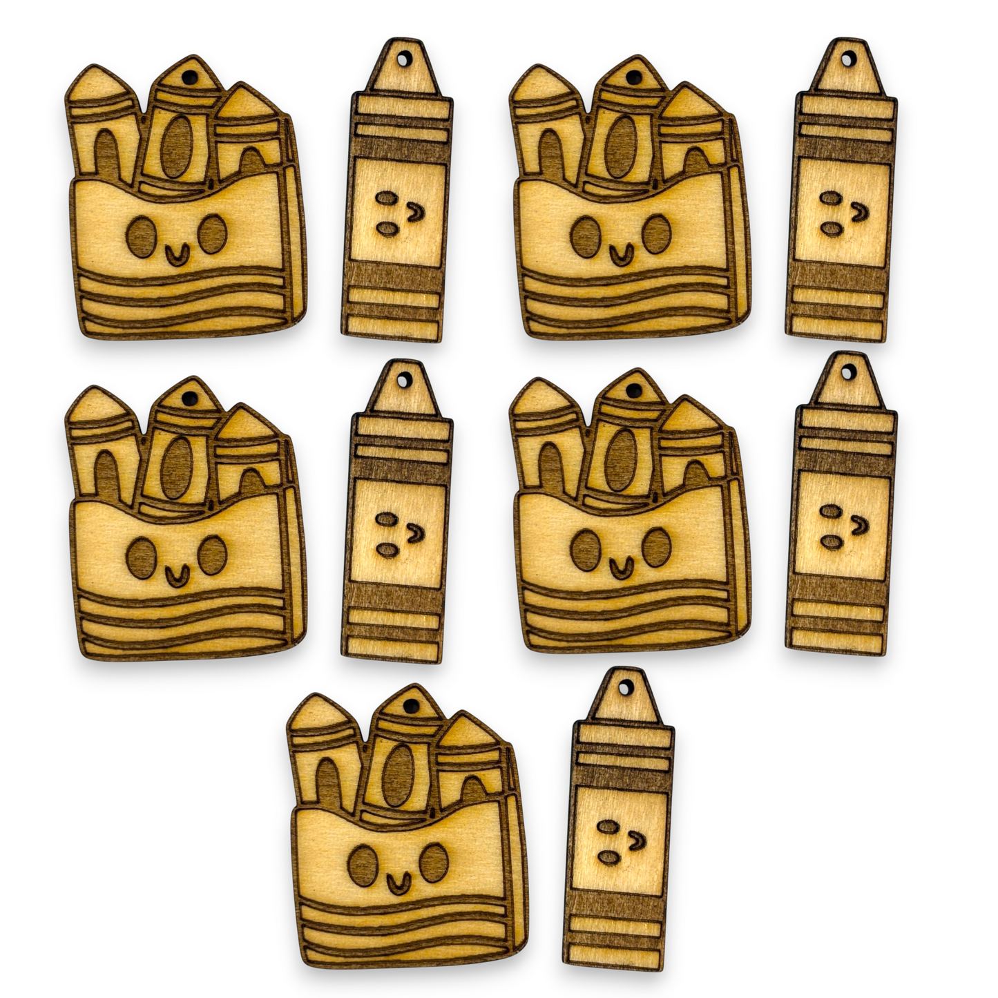 Wooden Teacher Earring Blanks for DIY Jewellery Making, dangles - 10pc Laser Cut Pieces
