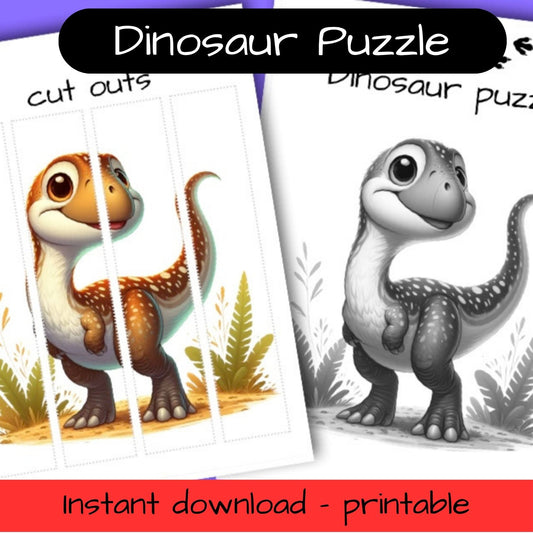 Printable Dinosaur activity sheets - puzzle