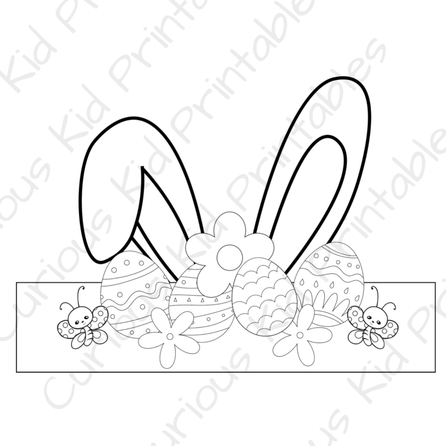 Easter bunny ears / paper crown x 4
