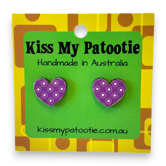 Retro wooden earrings  / studs